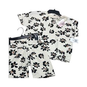 Jessica Simpson Floral Print T-Shirt and Biker Shorts Set